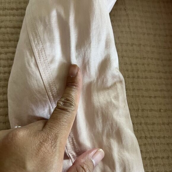 Sigrid Olsen Women Jacket Size 8 Pink Silk Button Snaps Barbie Beach Vacation - Picture 14 of 15